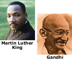 Martin Luther King et Gandhi