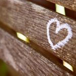 Heart on bench