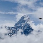 Montagne, nuée et aigle de Ben Lowe (unsplash.com)